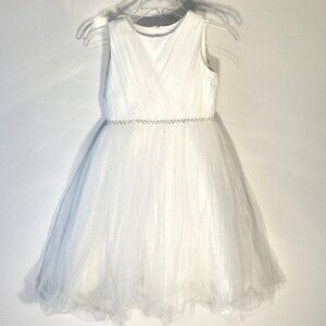 Perfect Dress SZ10 Sheer Overlay Satin Dress Flower Girl Communion Wedding Party